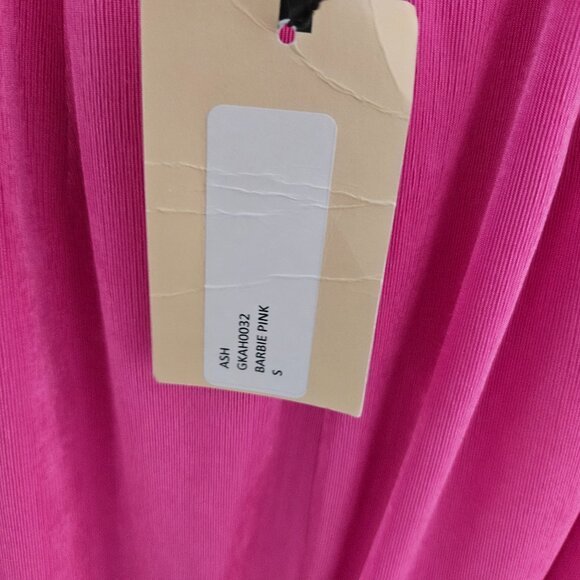 Katie May Ash Dress Barbie Pink One-Shoulder Sleeveless Cutout Bodycon Small S - Picture 12 of 13